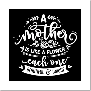 A mother Is like a flower, Mother's day gift for mommy Posters and Art